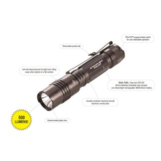 PROTAC 2L-X TACTICAL LIGHT – WITH TWO CR123A LITHIUM BATTERIES – CLAM