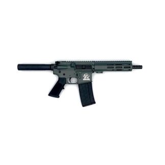 Great Lakes AR-15 Pistol .223 Wylde 30rd Magazine 7.5″ Nitride Barrel Charcoal Green Finish