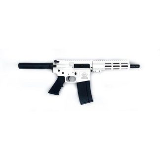 Great Lakes AR-15 Pistol .223 Wylde 30rd Magazine 7.5″ Nitride Barrel White Finish