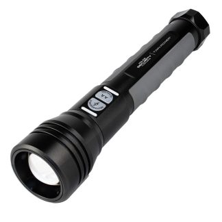 Police Security Flashlights Twin Power Flashlight 2000 Lumens Black