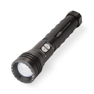 Police Security Flashlights Long Throw LED Flashlight 1000 Lumens Black