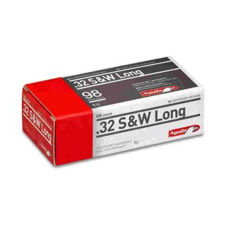 Aguila Ammunition .32 S&W Long Handgun Ammo – 98 Grain | Solid Point | 50rd Box