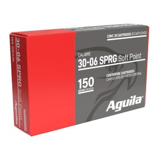 Aguila Ammunition 30-06 Springfield Rifle Ammo – 150 Grain | Soft Point | 20rd Box